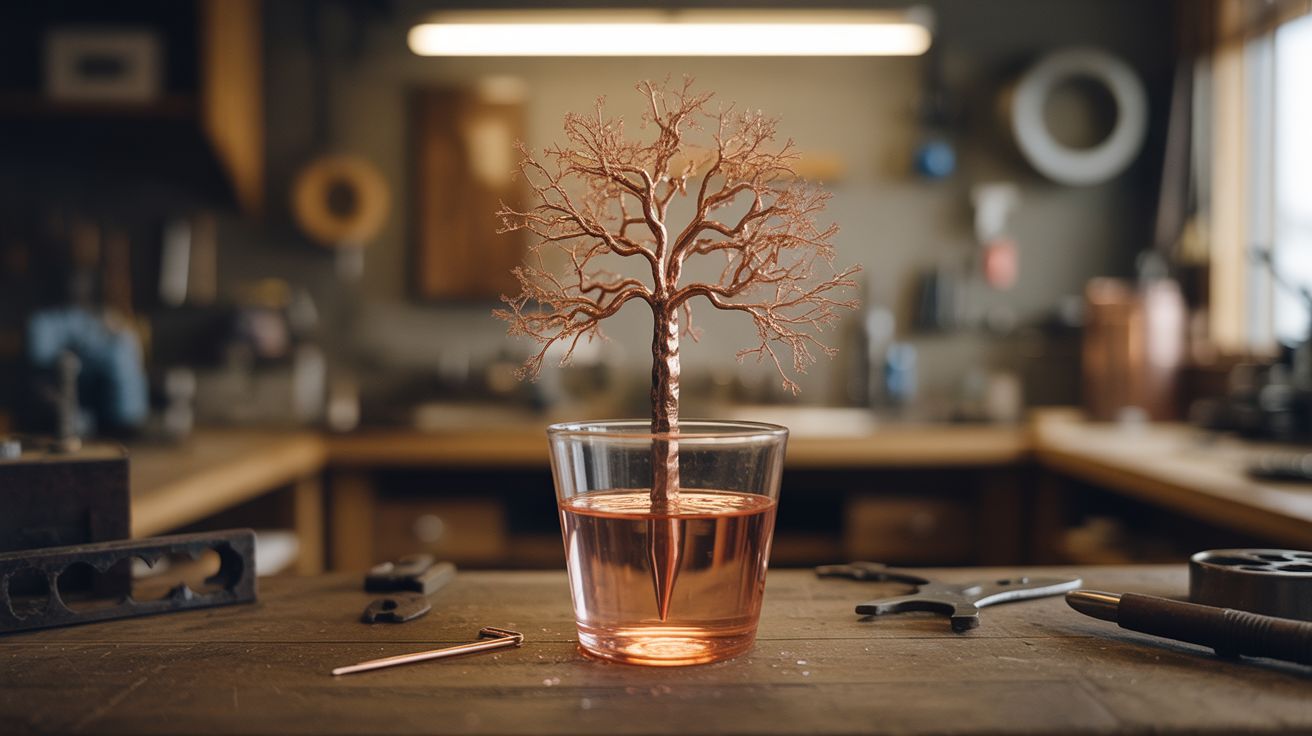 Copper Crystal Tree