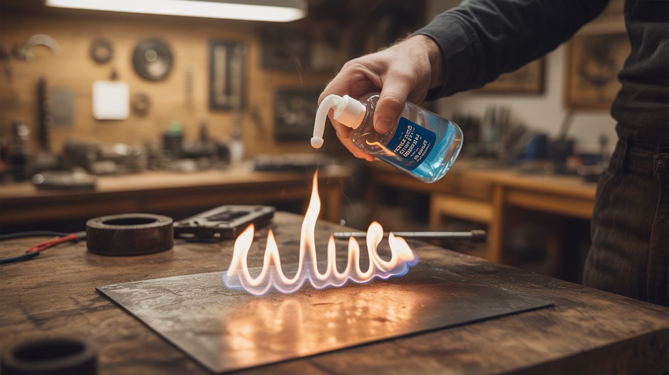 Hand Sanitizer Fire Art