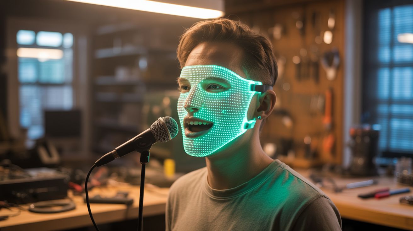 Sound-Reactive LED Face Mask
